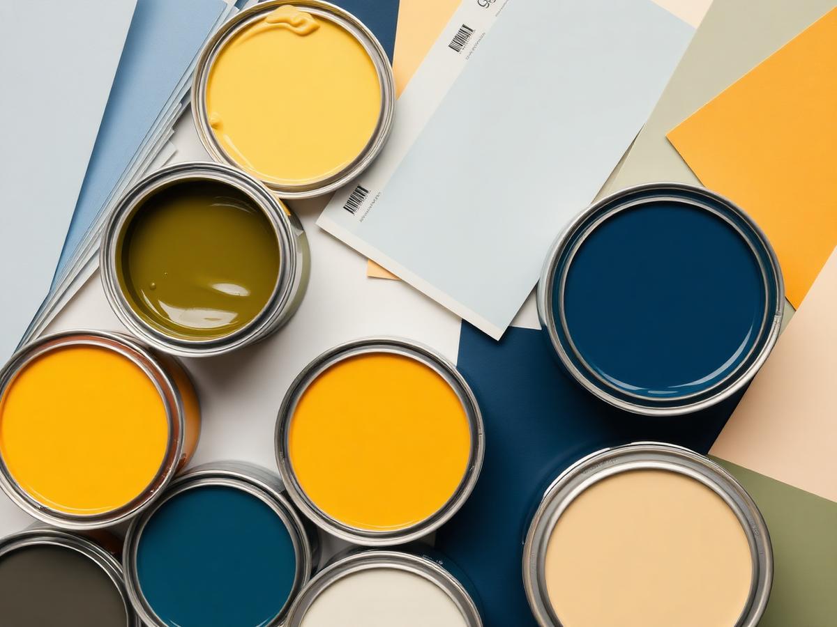 Paint colour swatches
